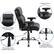 Alt View 40. Alamont Home - Hercules Big & Tall 400 lb. Rated Mid-Back Black LeatherSoft Ergonomic Task Chair - Black LeatherSoft.