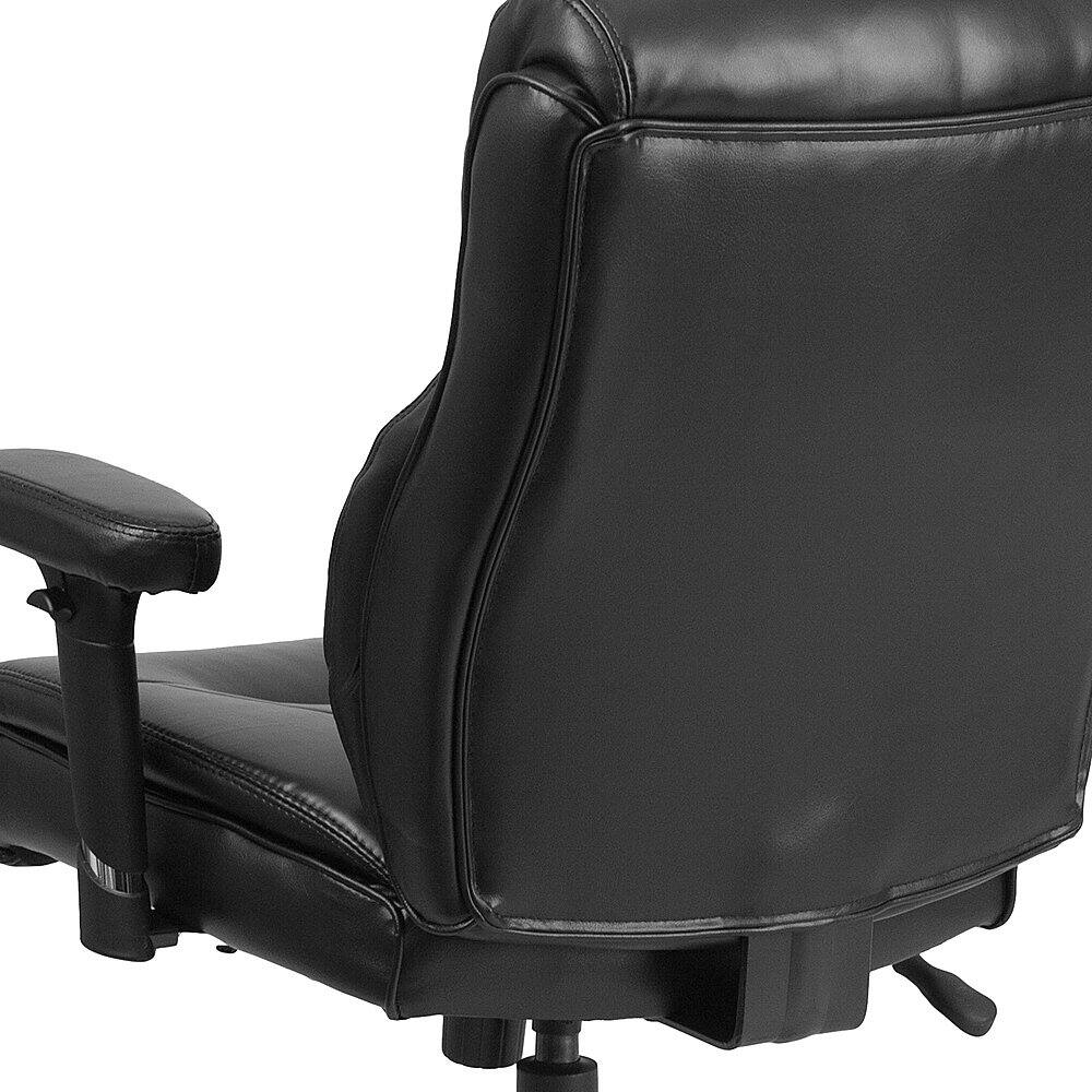 Alt View 17. Alamont Home - Hercules Big & Tall 400 lb. Rated Mid-Back Black LeatherSoft Ergonomic Task Chair - Black LeatherSoft.
