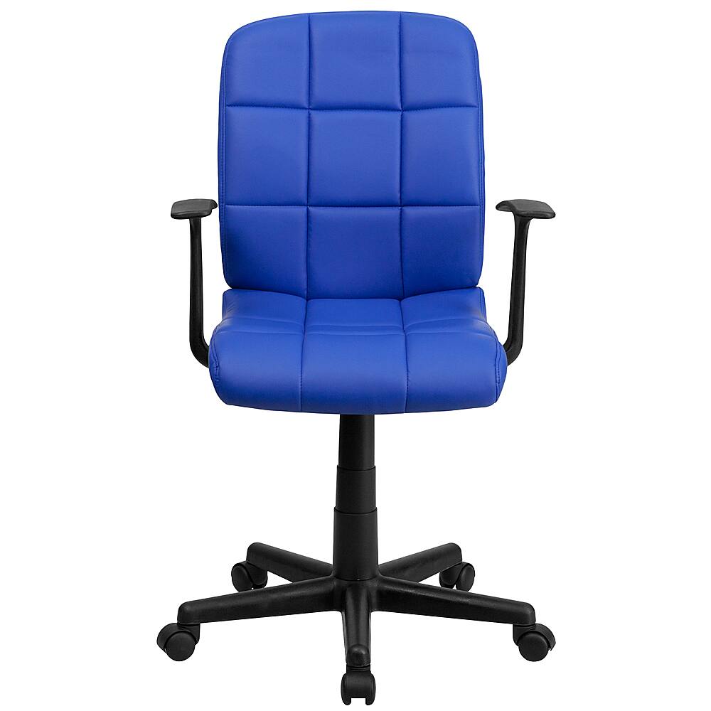 Alt View 11. Alamont Home - Clayton Modern Vinyl Swivel Office Chair with Arms - Blue.