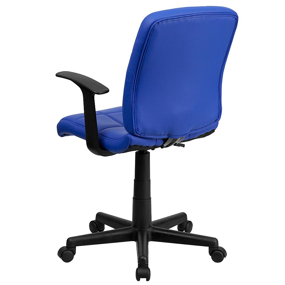 Alt View 14. Alamont Home - Clayton Modern Vinyl Swivel Office Chair with Arms - Blue.
