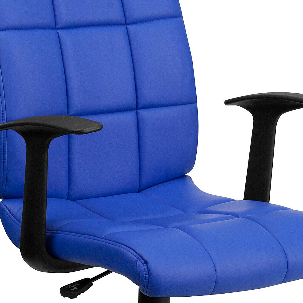 Alt View 15. Alamont Home - Clayton Modern Vinyl Swivel Office Chair with Arms - Blue.