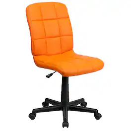 Alamont Home - Clayton Modern Vinyl Swivel Office Chair - Orange