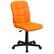 Front. Alamont Home - Clayton Modern Vinyl Swivel Office Chair - Orange.