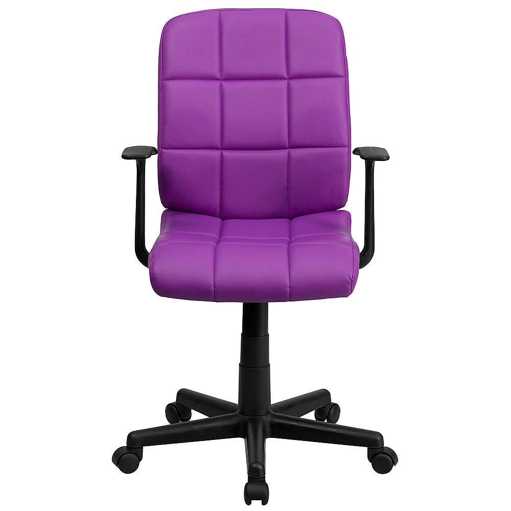 Alt View 11. Alamont Home - Clayton Modern Vinyl Swivel Office Chair - Purple.