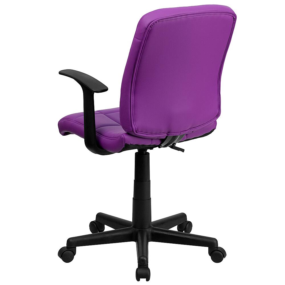 Alt View 14. Alamont Home - Clayton Modern Vinyl Swivel Office Chair - Purple.