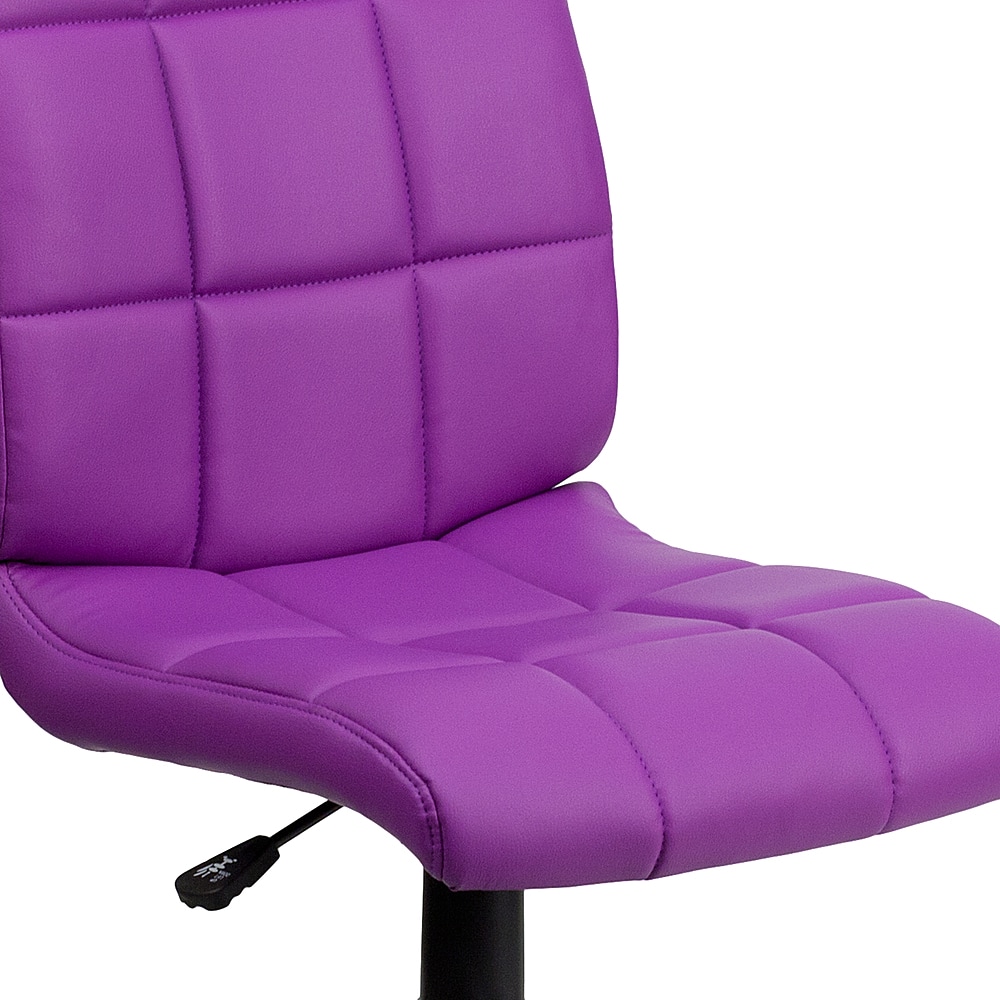 Alt View 17. Alamont Home - Clayton Modern Vinyl Swivel Office Chair - Purple.