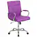 Front. Alamont Home - Vivian Contemporary Vinyl Executive Swivel Office Chair - Purple.