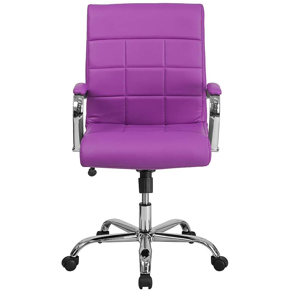 Alt View 11. Alamont Home - Vivian Contemporary Vinyl Executive Swivel Office Chair - Purple.