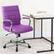 Alt View 12. Alamont Home - Vivian Contemporary Vinyl Executive Swivel Office Chair - Purple.