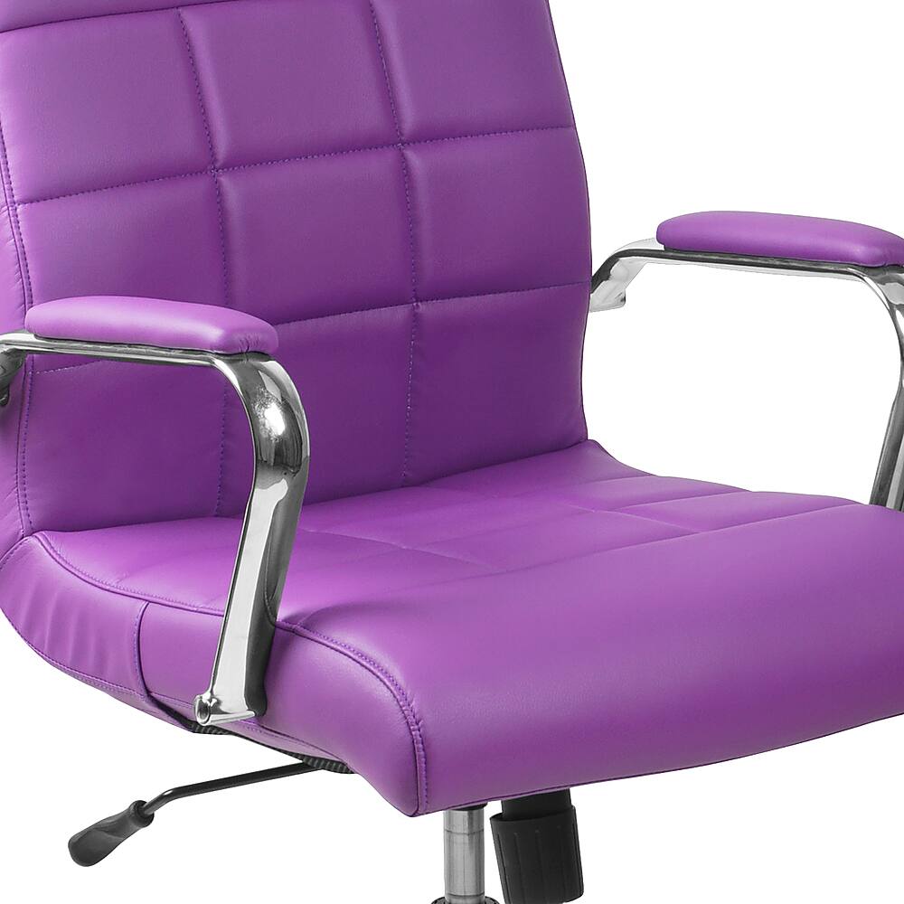 Alt View 15. Alamont Home - Vivian Contemporary Vinyl Executive Swivel Office Chair - Purple.
