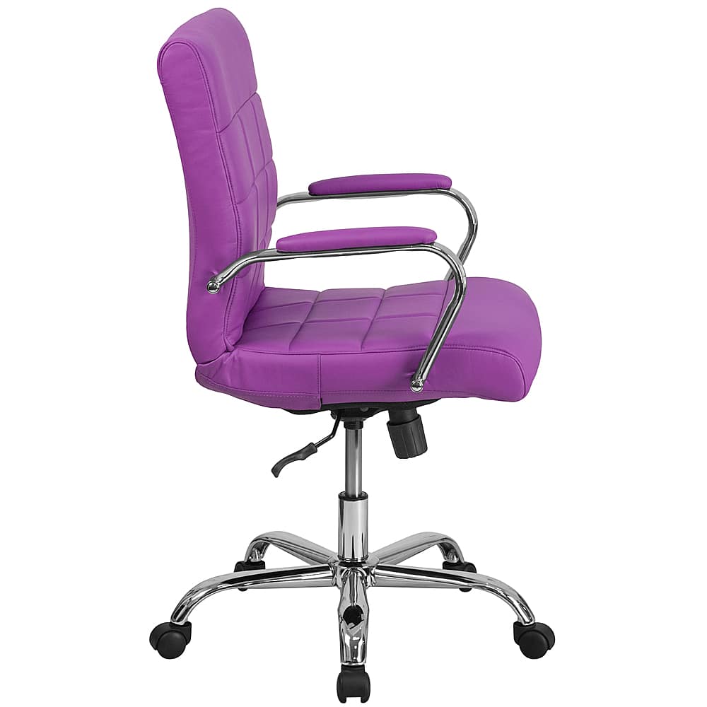 Alt View 16. Alamont Home - Vivian Contemporary Vinyl Executive Swivel Office Chair - Purple.
