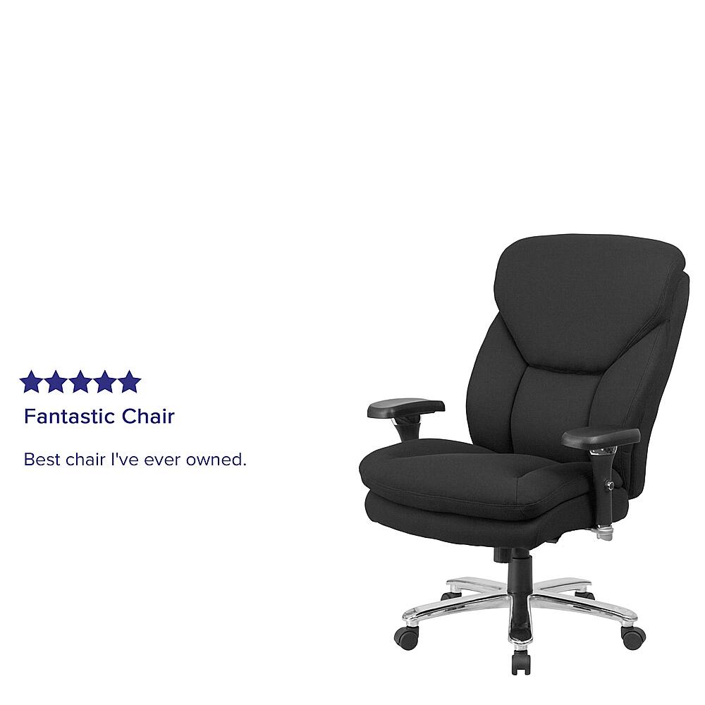Alt View 39. Alamont Home - Hercules Contemporary Fabric 24/7 Big & Tall Swivel Plush Office Chair - Black Fabric.