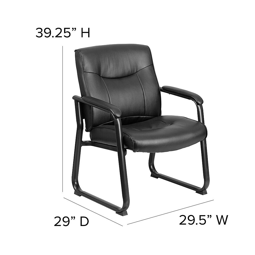 Alt View 13. Alamont Home - Hercules  Contemporary Leather/Faux Leather Big & Tall Side Chair - Upholstered - Black.