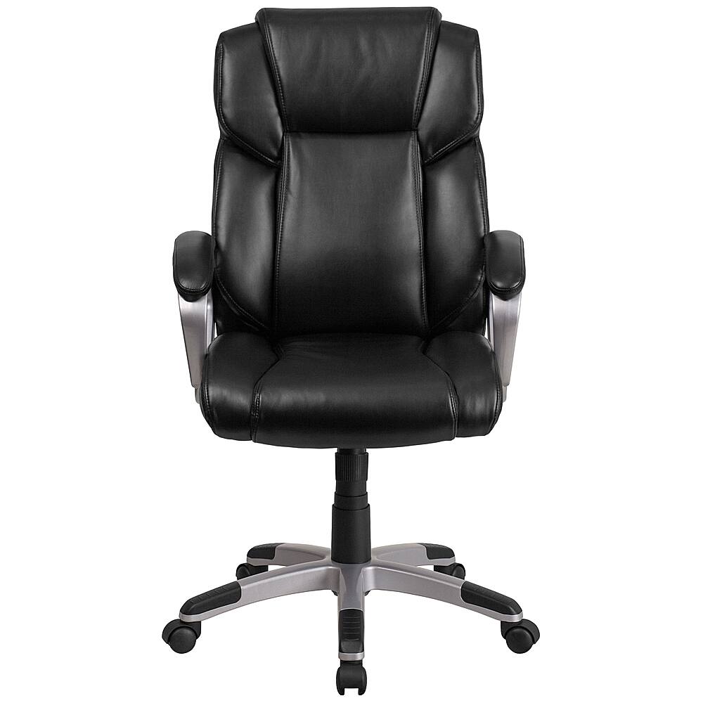 Alt View 11. Alamont Home - Carolyn Contemporary Leather/Faux Leather Executive Swivel Office Chair - Black.