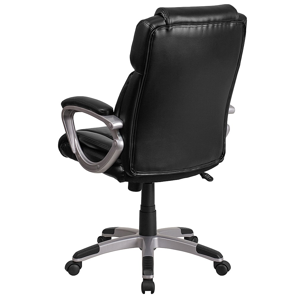 Alt View 14. Alamont Home - Carolyn Contemporary Leather/Faux Leather Executive Swivel Office Chair - Black.