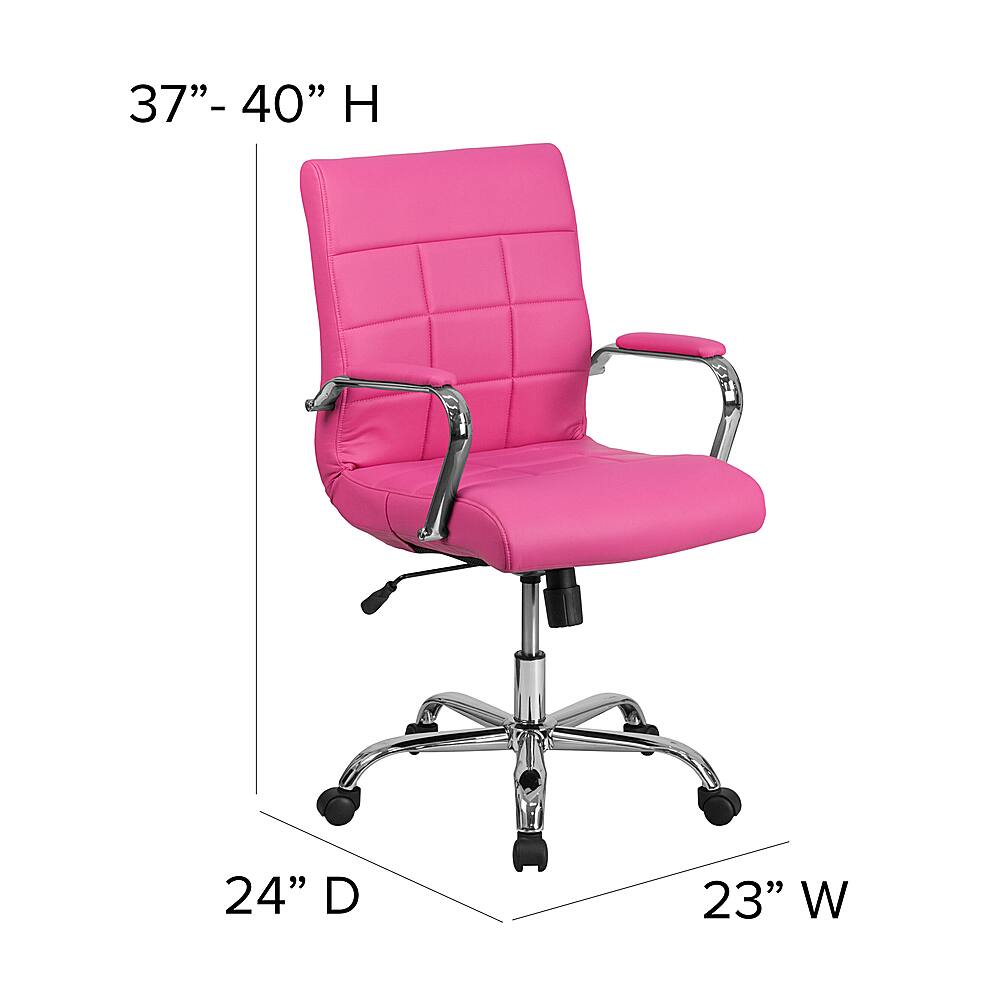 Alt View 13. Alamont Home - Vivian Contemporary Vinyl Executive Swivel Office Chair - Pink.