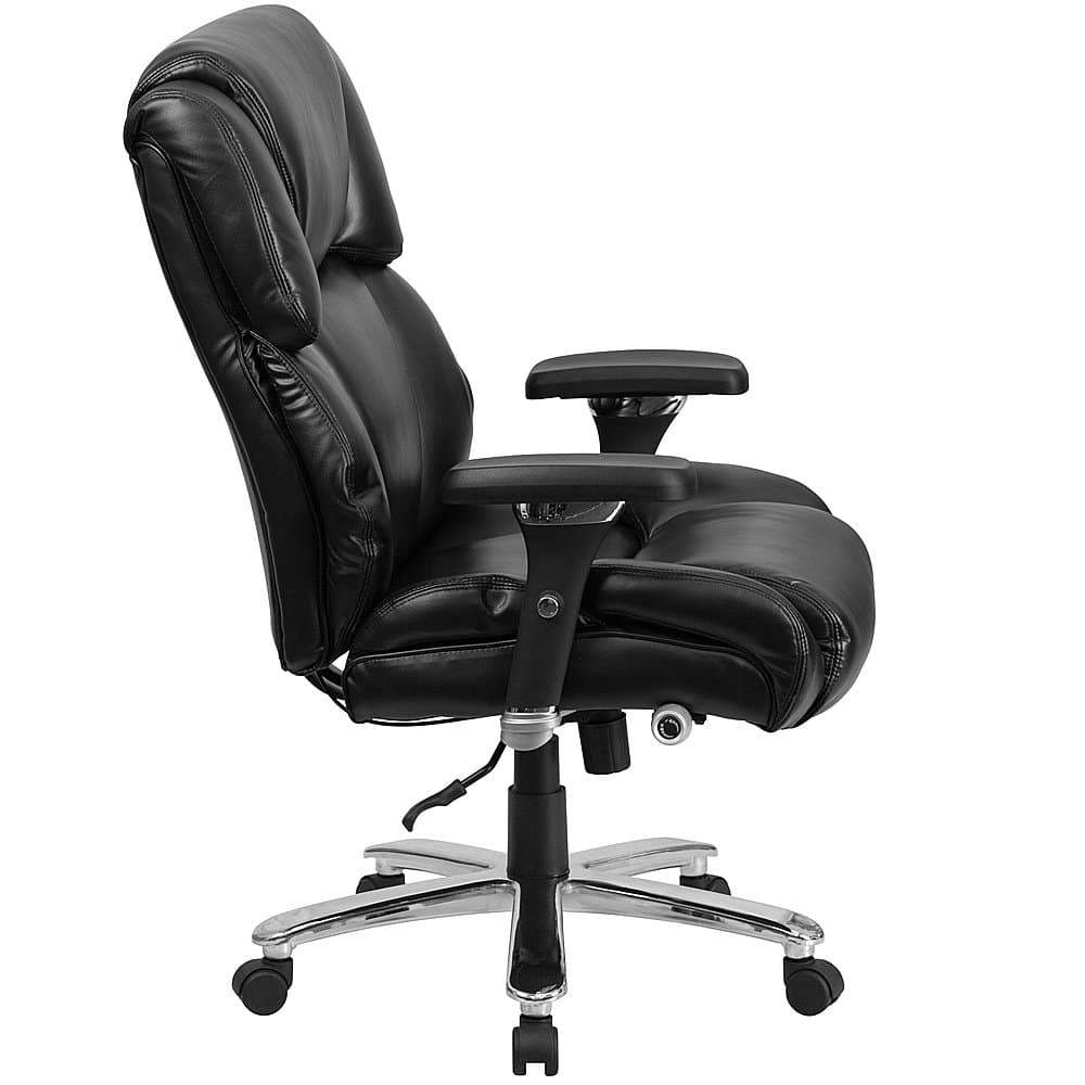 Alt View 16. Alamont Home - Hercules Contemporary Leather/Faux Leather 24/7 Big & Tall Swivel Office Chair - Black LeatherSoft.