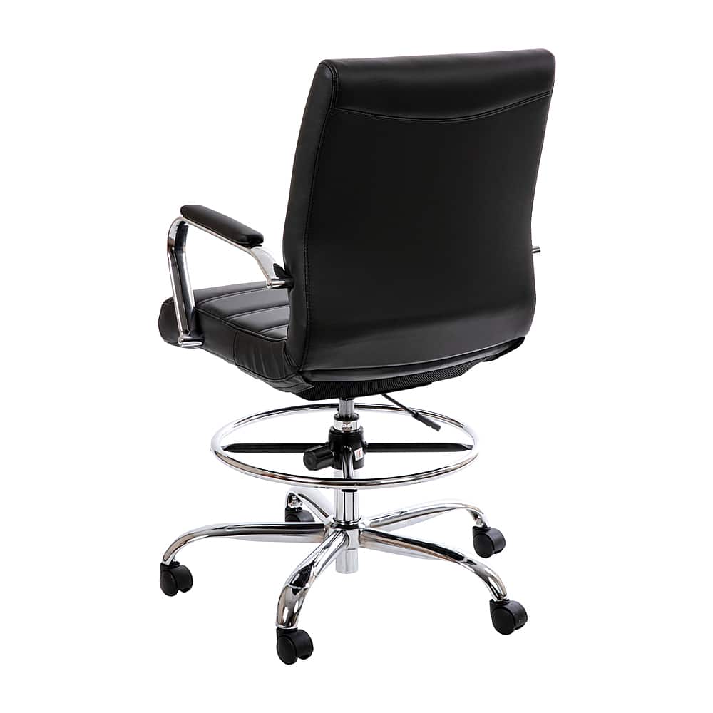 Alt View 14. Alamont Home - Whitney Modern Leather/Faux Leather Drafting Chair - Black.