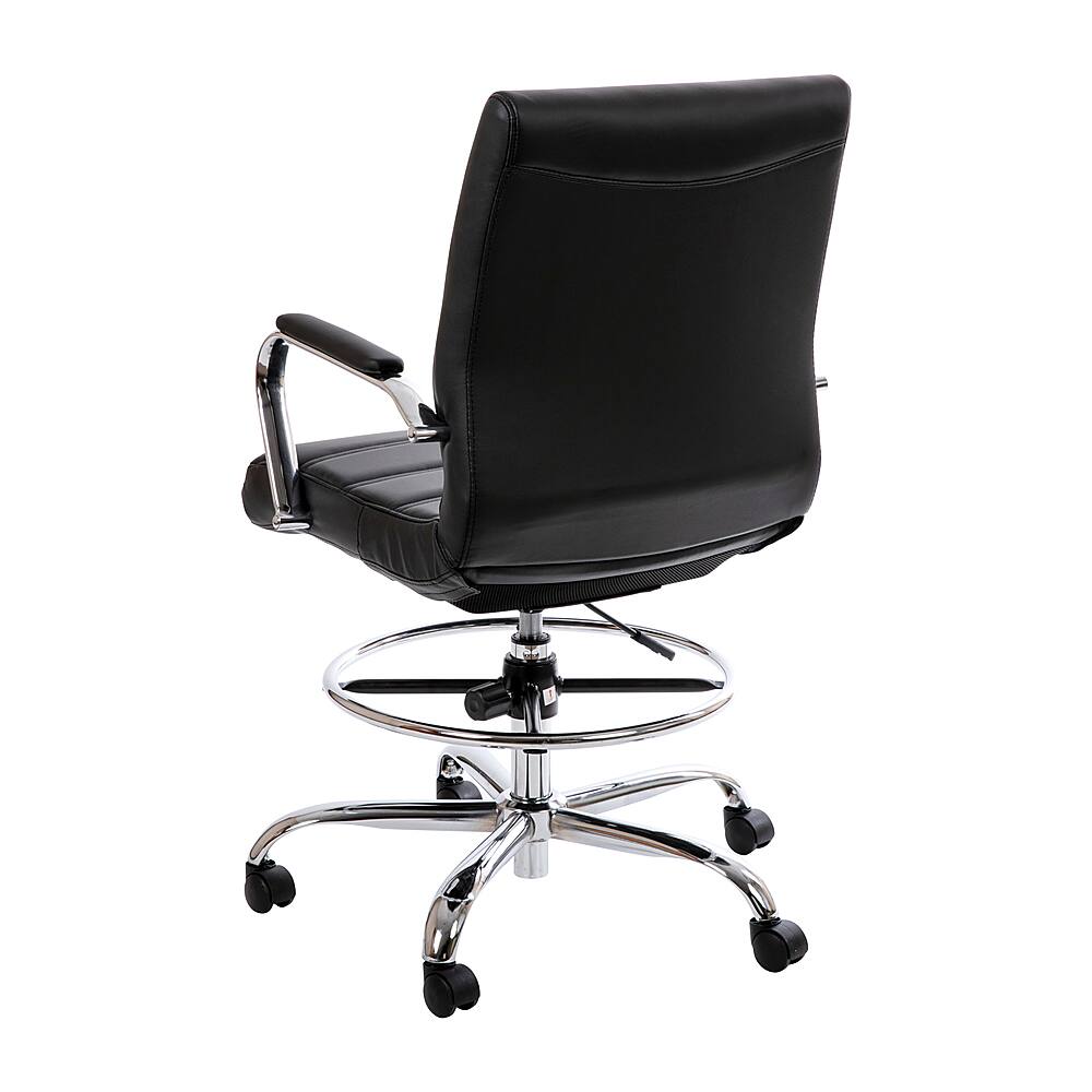 Alt View 14. Alamont Home - Whitney Modern Leather/Faux Leather Drafting Chair - Black.