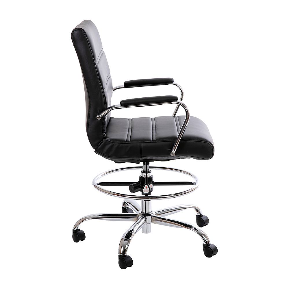 Alt View 16. Alamont Home - Whitney Modern Leather/Faux Leather Drafting Chair - Black.