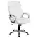 Front. Alamont Home - Carolyn Contemporary Leather/Faux Leather Executive Swivel Office Chair - White.
