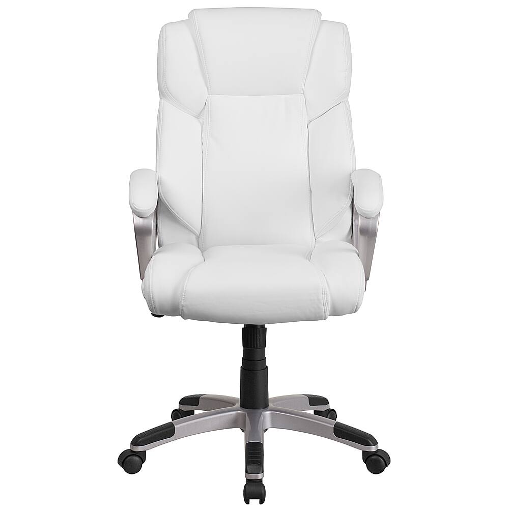 Alt View 11. Alamont Home - Carolyn Contemporary Leather/Faux Leather Executive Swivel Office Chair - White.