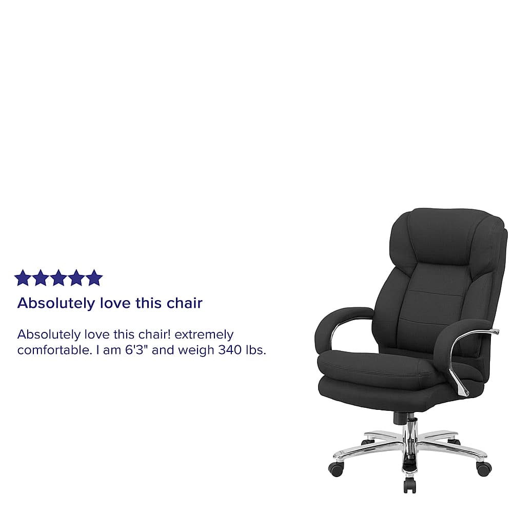 Alt View 39. Alamont Home - Hercules Contemporary Fabric 24/7 Big & Tall Swivel Erogonomic Office Chair - Black Fabric.