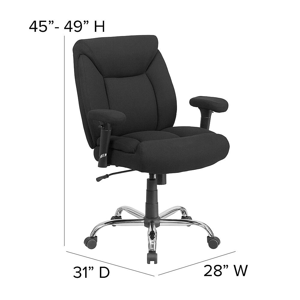 Alt View 13. Alamont Home - Hercules Contemporary Fabric 24/7 Big & Tall Swivel Erogonomic Office Chair - Black Fabric.