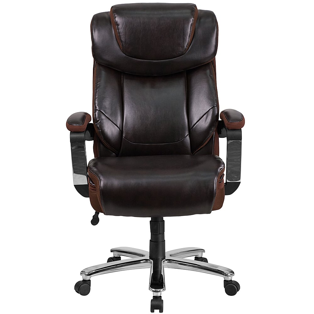 Alamont Home – Hercules Big & Tall 500 lb. Rated LeatherSoft Ergonomic Chair w/Adjustable Headrest – Brown Sansujyuku sansujyuku.com