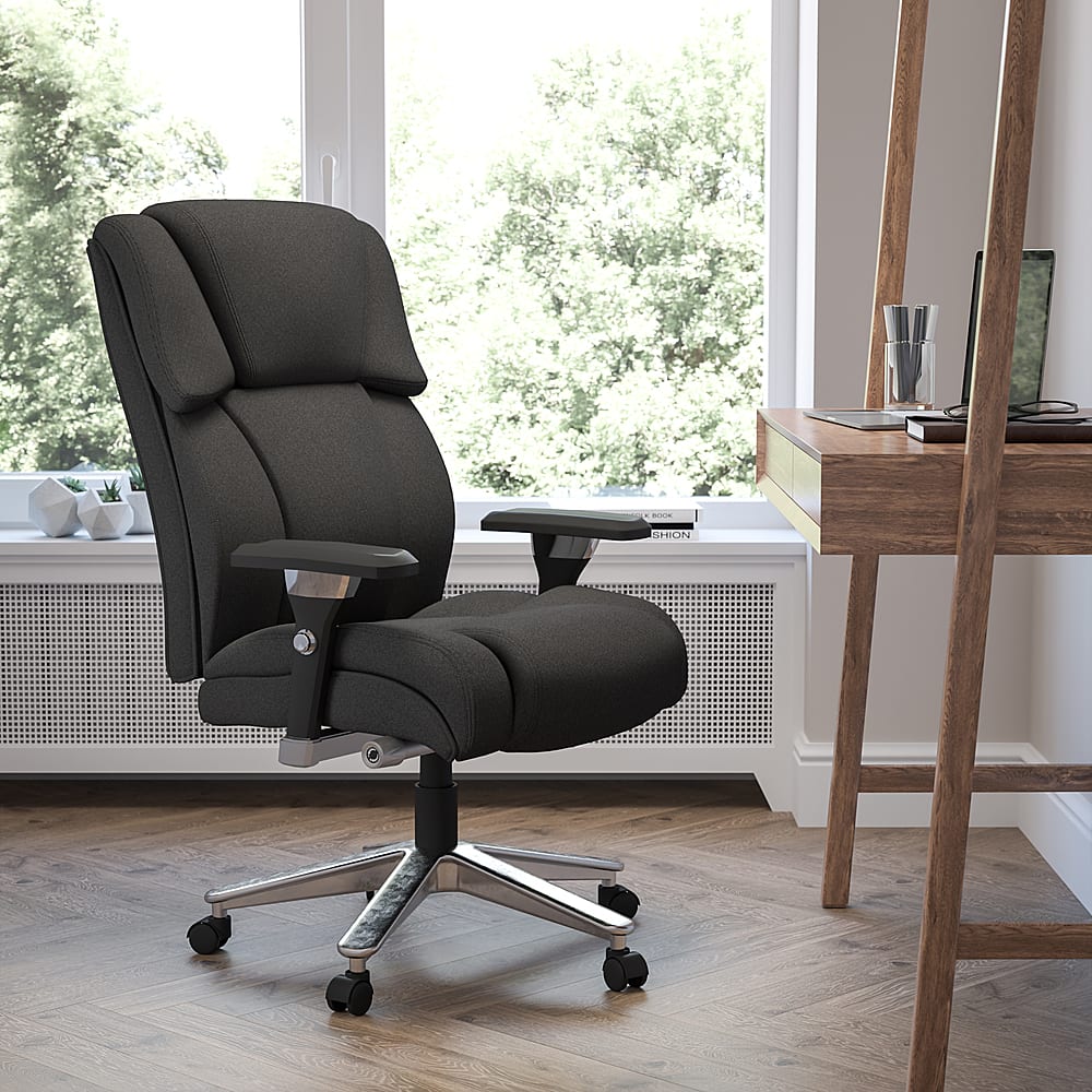 Alt View 12. Alamont Home - Hercules Contemporary Fabric 24/7 Big & Tall Swivel High Back Office Chair - Black Fabric.