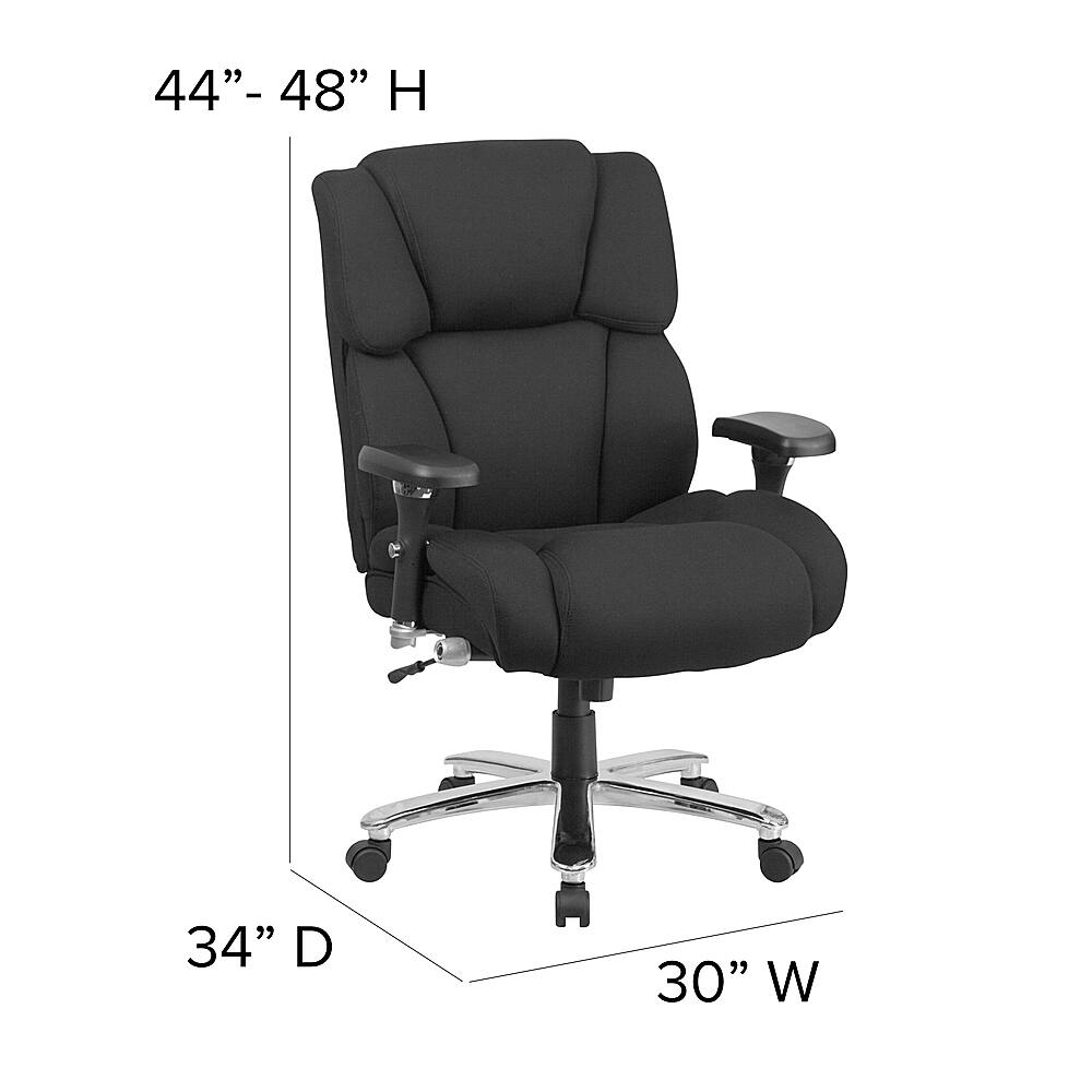 Alt View 13. Alamont Home - Hercules Contemporary Fabric 24/7 Big & Tall Swivel High Back Office Chair - Black Fabric.