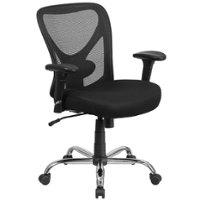Flash Furniture - Hercules Contemporary Mesh Big & Tall Swivel Office Chair - Black - Front_Zoom