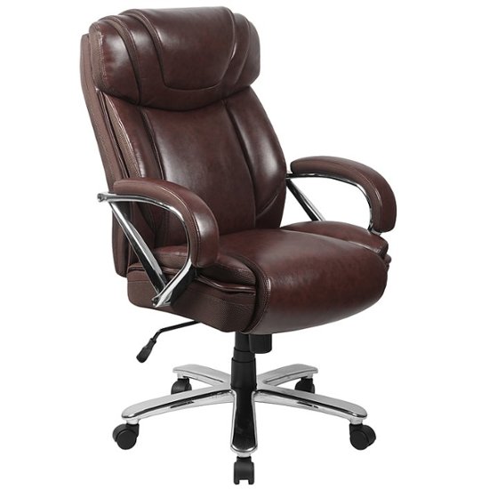 Flash Furniture Hercules Series Big, Best Office Chair Brown Leather