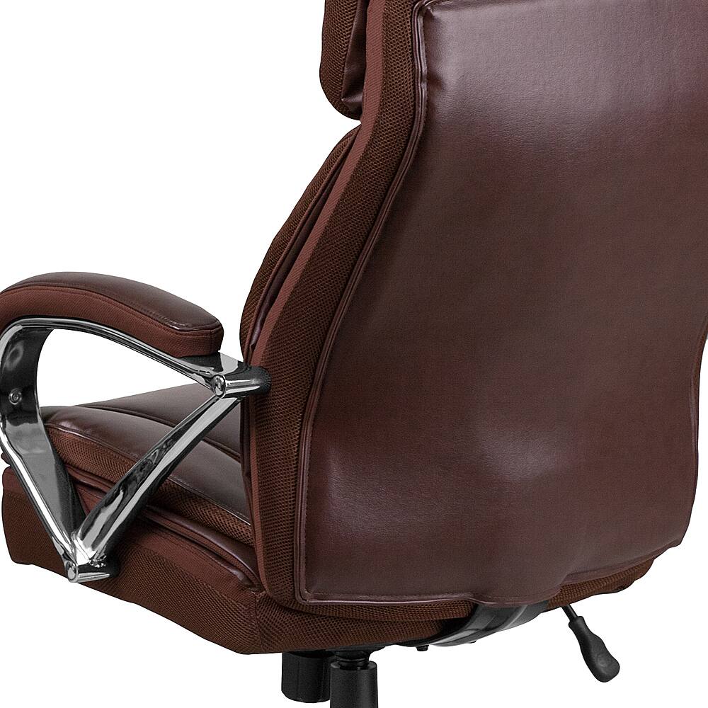 Alt View 17. Alamont Home - Hercules Big & Tall 500 lb. Rated Brown LeatherSoft Swivel Office Chair w/Extra Wide Seat - Brown.