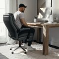 Alt View 15. Flash Furniture - Hercules Big & Tall 500 lb. Rated Black LeatherSoft Ergonomic Chair w/Adjustable Headrest - Black.