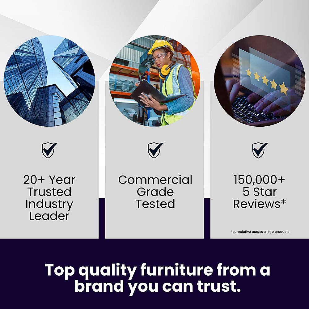 Top quality furniture from a brand you can trust. 20+ year trusted industry leader. Commercial grade tested. 150,000+ 5-star reviews.