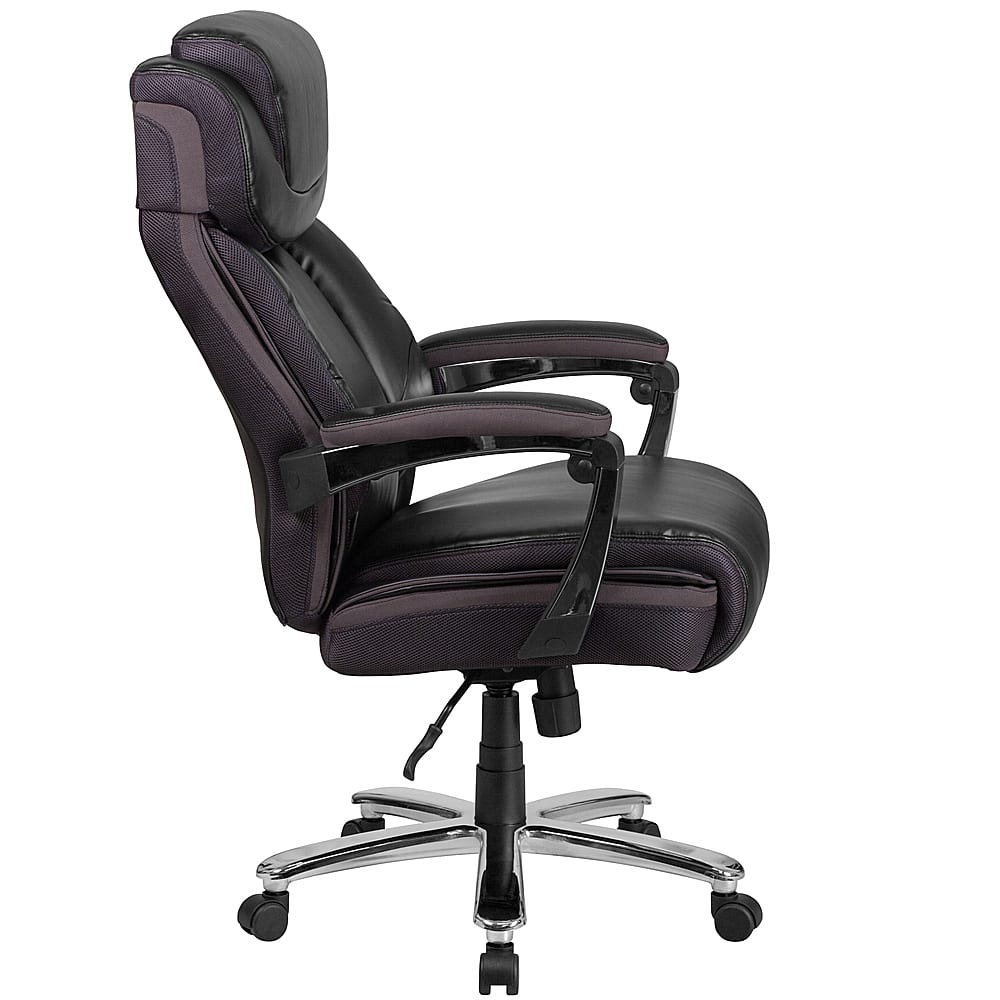 Alt View 22. Alamont Home - Hercules Big & Tall 500 lb. Rated Black LeatherSoft Ergonomic Chair w/Adjustable Headrest - Black.