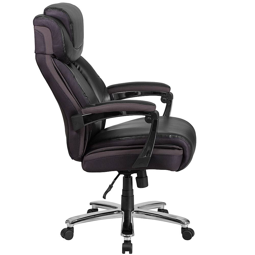 Alt View 22. Alamont Home - Hercules Big & Tall 500 lb. Rated Black LeatherSoft Ergonomic Chair w/Adjustable Headrest - Black.