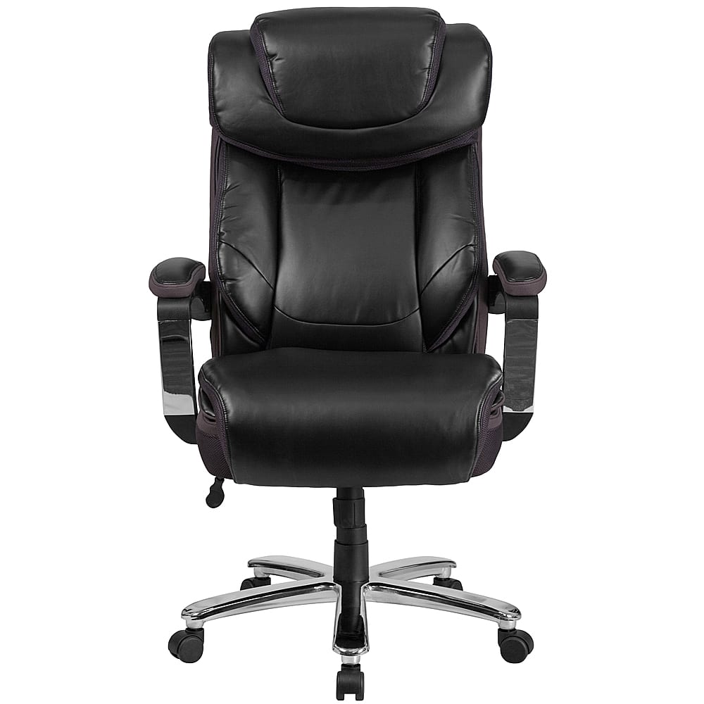 Alt View 23. Alamont Home - Hercules Big & Tall 500 lb. Rated Black LeatherSoft Ergonomic Chair w/Adjustable Headrest - Black.