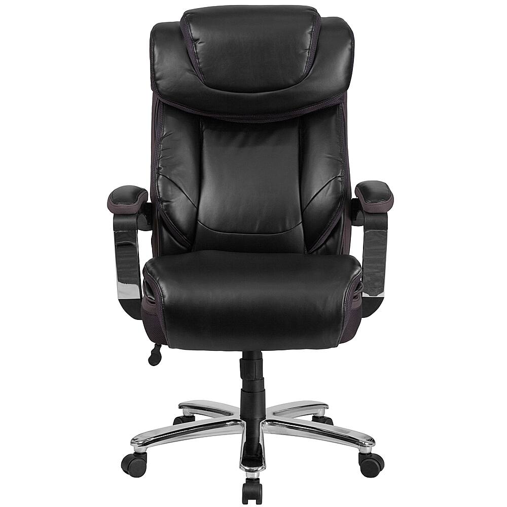 Alt View 23. Alamont Home - Hercules Big & Tall 500 lb. Rated Black LeatherSoft Ergonomic Chair w/Adjustable Headrest - Black.