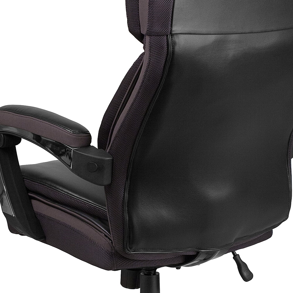 Alt View 24. Alamont Home - Hercules Big & Tall 500 lb. Rated Black LeatherSoft Ergonomic Chair w/Adjustable Headrest - Black.