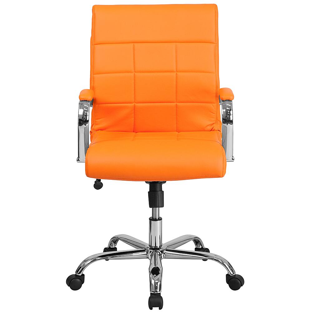 Alt View 11. Alamont Home - Vivian Contemporary Vinyl Executive Swivel Office Chair - Orange.