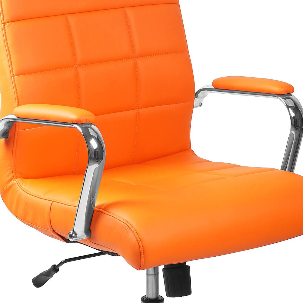 Alt View 17. Alamont Home - Vivian Contemporary Vinyl Executive Swivel Office Chair - Orange.
