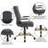 Alt View 40. Alamont Home - Whitney High Back Modern Leather/Faux Leather Executive Swivel Office Chair - Black LeatherSoft/Gold Frame.