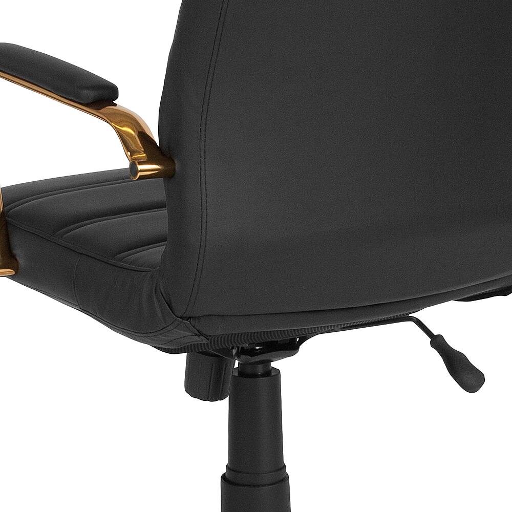 Alt View 15. Alamont Home - Whitney High Back Modern Leather/Faux Leather Executive Swivel Office Chair - Black LeatherSoft/Gold Frame.