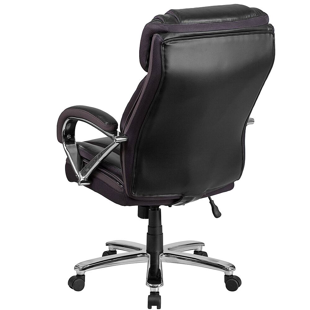 Alt View 20. Alamont Home - Hercules Big & Tall 500 lb. Rated Black LeatherSoft Swivel Office Chair w/Extra Wide Seat - Black.