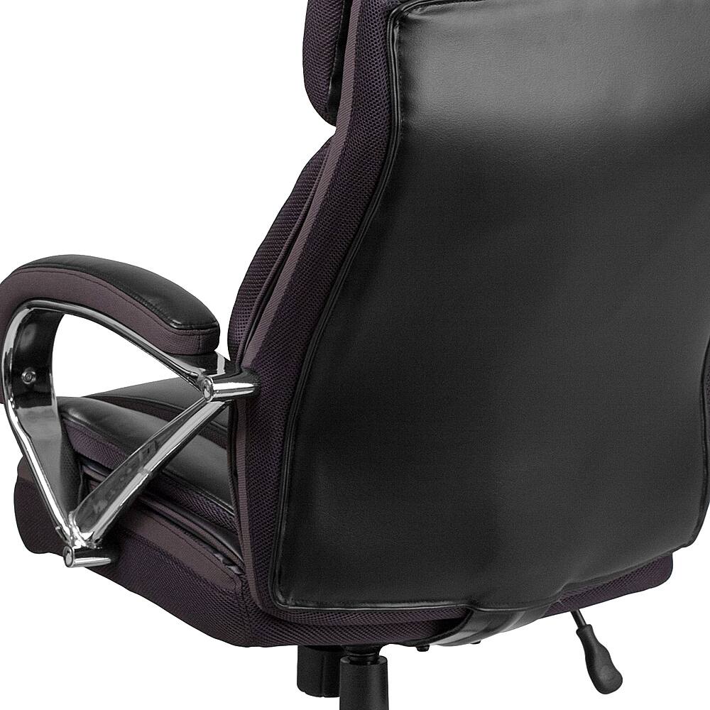 Alt View 21. Alamont Home - Hercules Big & Tall 500 lb. Rated Black LeatherSoft Swivel Office Chair w/Extra Wide Seat - Black.
