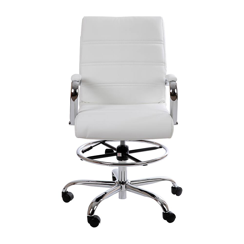 Alt View 11. Alamont Home - Whitney Modern Leather/Faux Leather Drafting Chair - White.