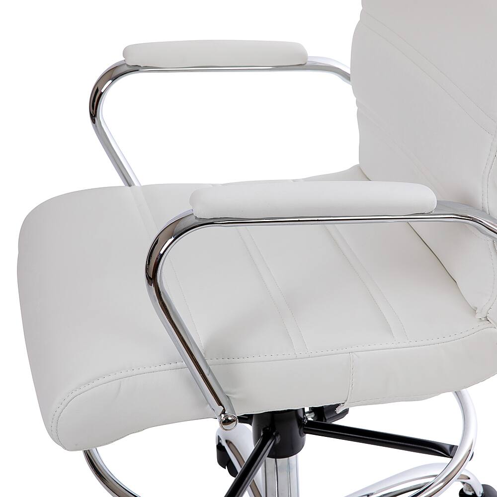 Alt View 15. Alamont Home - Whitney Modern Leather/Faux Leather Drafting Chair - White.