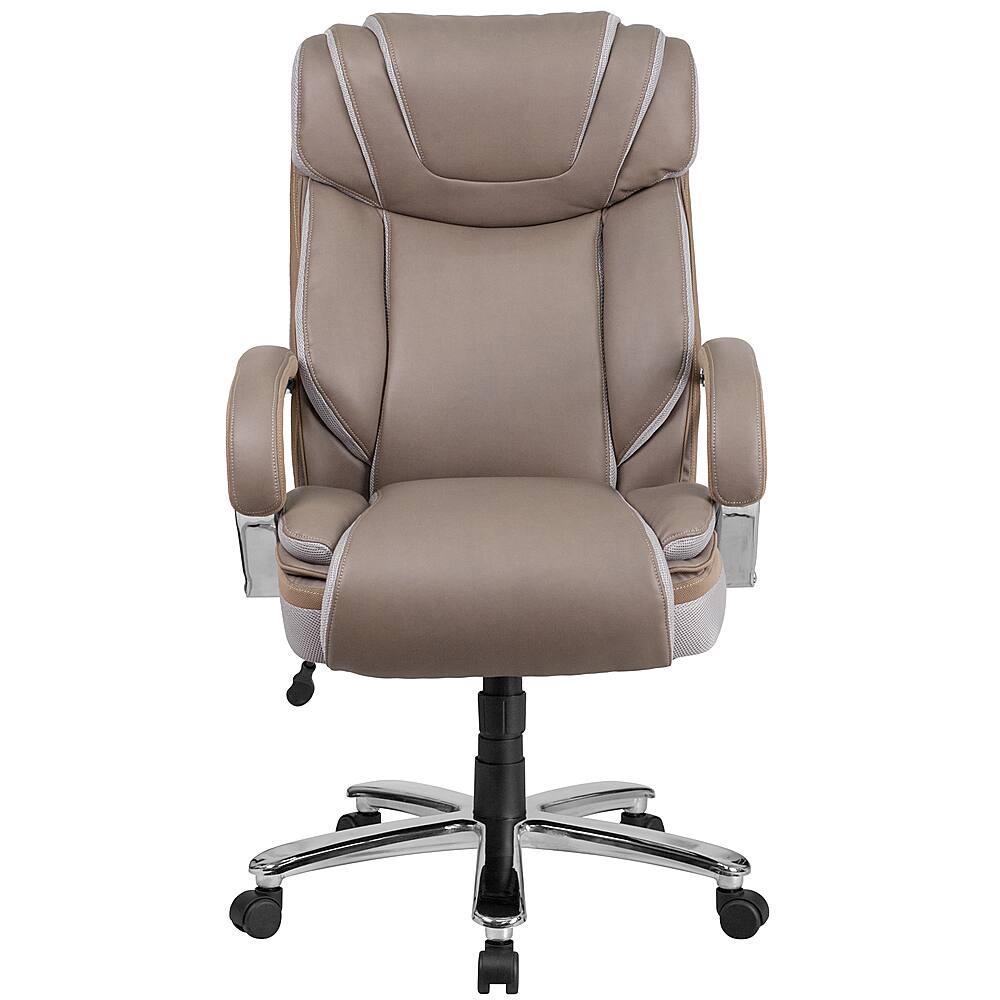 Alt View 11. Alamont Home - Hercules Big & Tall 500 lb. Rated Taupe LeatherSoft Swivel Office Chair w/Extra Wide Seat - Taupe.